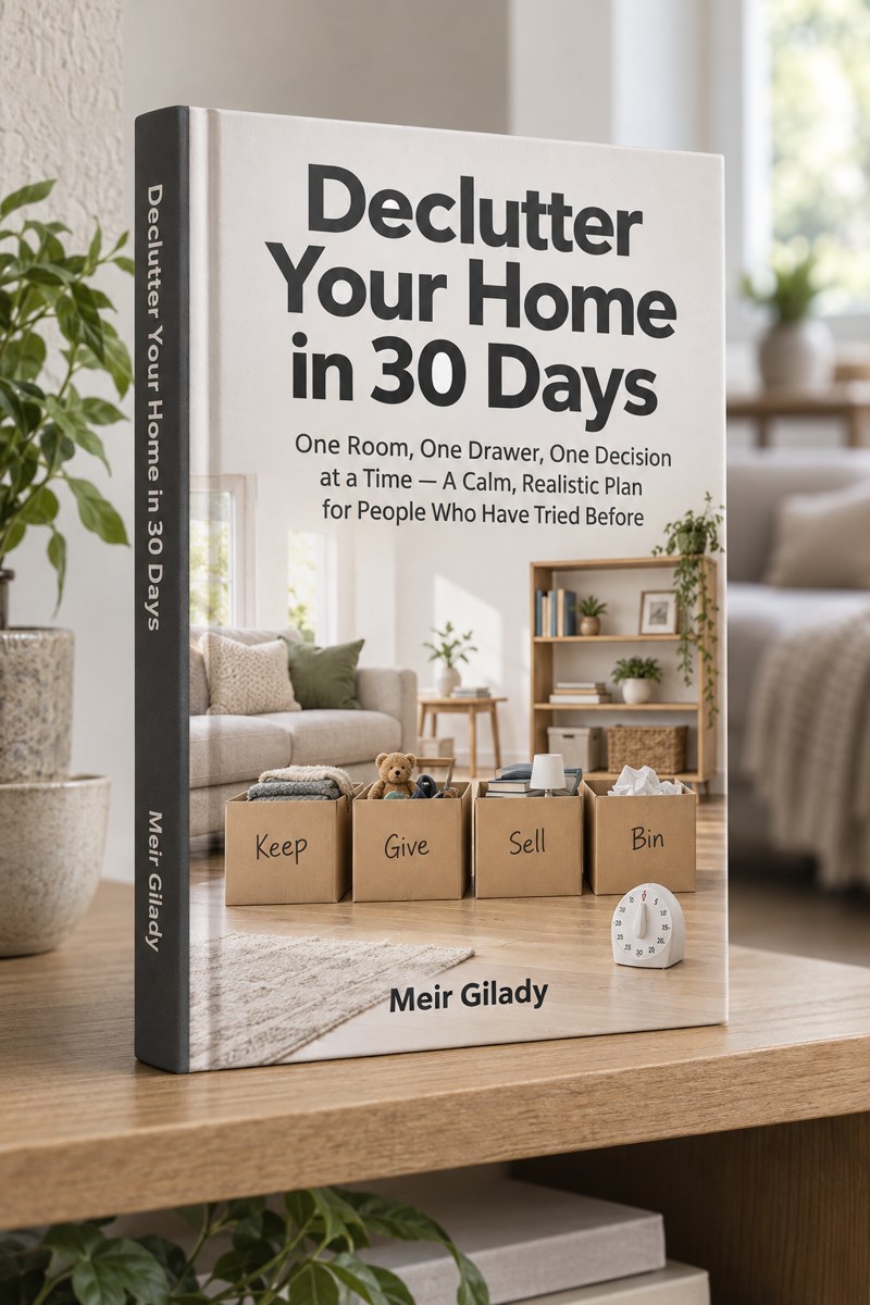 Declutter Your Home in 30 Days by Meir Gilady — 3D book