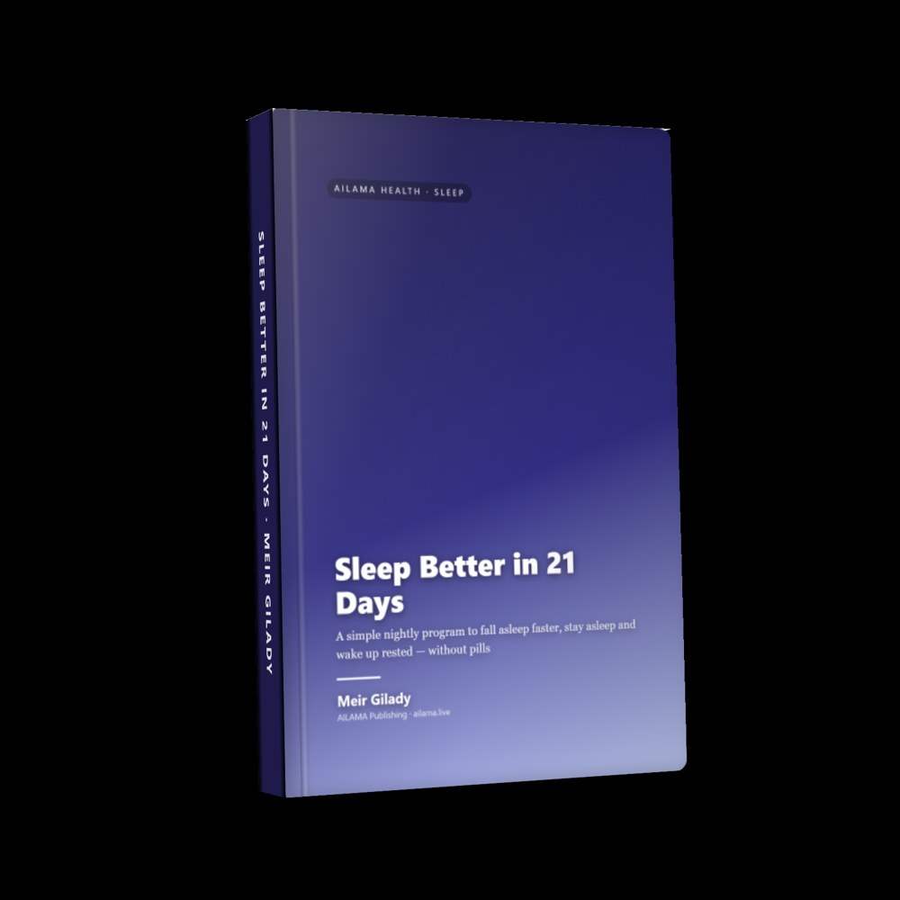 Sleep Better in 21 Days by Meir Gilady — 3D book