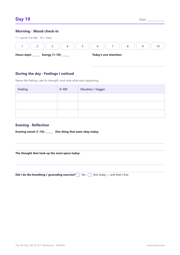 Values worksheet